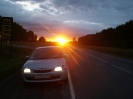 Рассвет по дороге между Кемерово и Новосибирском